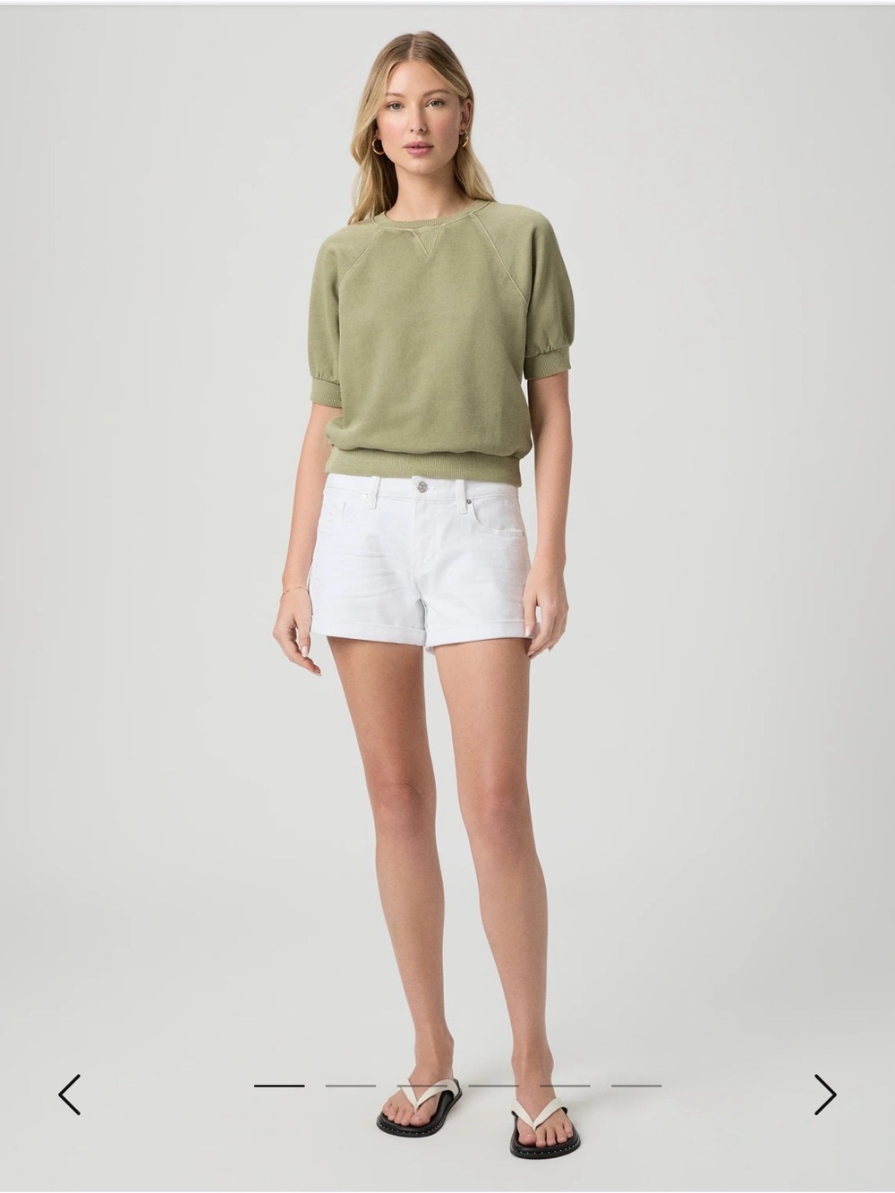 PAIGE Dylan Cuff Short in White Brand New!